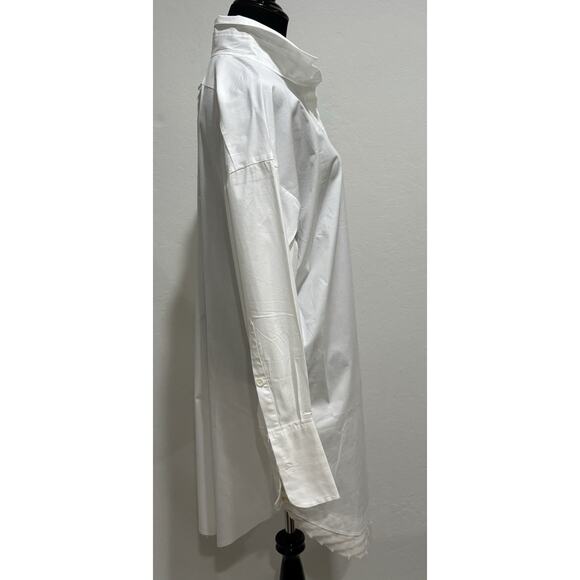 Anthropologie Maeve Maxi Tunic Buttondown Top White Size Medium NEW $168 - Picture 4 of 8